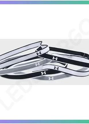 Повязка на голову under armour mini headbands 6pk черно-белая спортивная повязка для волос унисекс sku_1286016-005