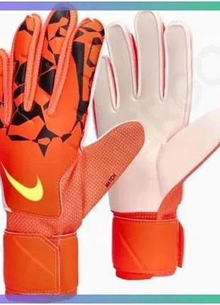 Воротарские перчатки nike gk match jr ho24 оранжевые 5 для детей футбольные рукавицы sku_hq0258-830