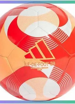 Футбольний м'яч adidas olympic 24 club для тренувань аматорський розмір no5 штучна трава натуральна тр sku_iw6329