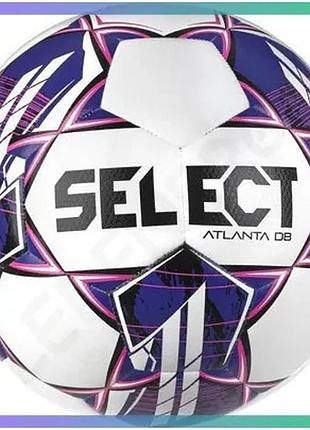 Футбольний м'яч select atlanta db v23 біло-фіолетовий 5 розмір для жінок та дівчат для гри на полі sku_057496-073