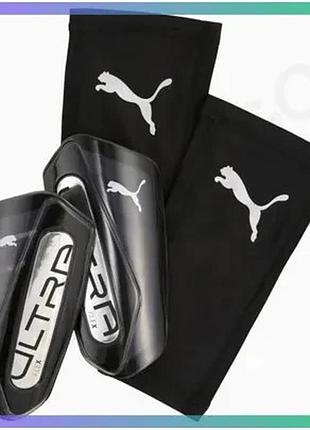 Щитки puma ultra flex sleeve черные для футбола m рост 135-155 см защитные щитки для детей sku_030987-03