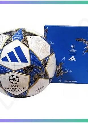 Футбольний м'яч adidas ucl league box 2025 синій розмір no5 для тренувань та матчів напівпрофесійний sku_jp1548