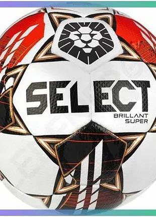 Футбольний м'яч select brillant super fifa v23 білий червоний унісекс для гри на натуральному та штучн sku_00000025746