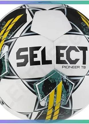 Футбольний м'яч select pioneer tb fifa v23 біло-жовтий унісекс 4 для гри на полі та тренувань sku_086506-219