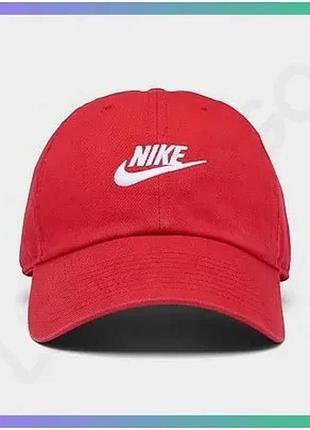 Кепка nike h86 futura wash красная унисекс для городского стиля с логотипом и вентиляцией sku_913011-657