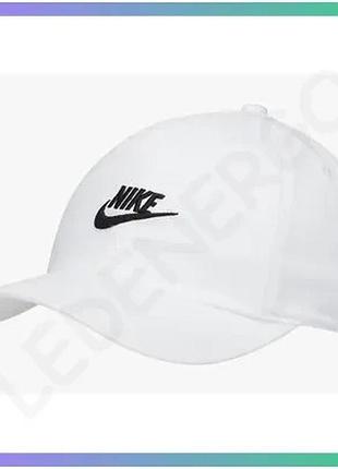 Кепка nike y nk h86 cap futura белая для детей спортивная кепка с регулятором размера sku_aj3651-100