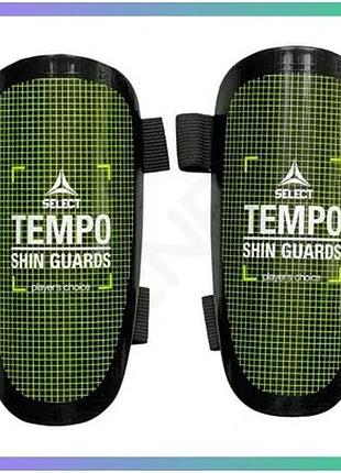Щитки футбольные select shin guard tempo v25 черные зеленые для защиты ног размер s до 152 см sku_647840-141