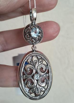 Срібний кулон з топазом арт.3790