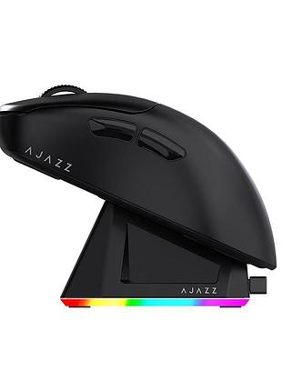 Ігрова бездротова миша ajazz aj179p mc / charging dock / tri-mode / black / чорний