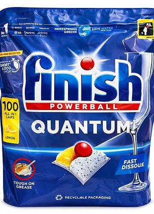 Finish quantum powerball lemon капсули для посудомийної машини 100 штук