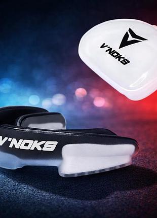 Капа боксерська для контактних видів спорту v`noks 3d gel aria black однощелепна одностороння доросла