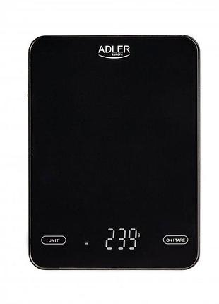 Вес кухонный adler ad 3177 с зарядкой от usb black до 10кг