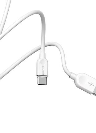 Кабель borofone bx14c3w linkjet usb type-c usb 2.4 a 3м white