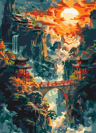 Рисование по номерам «японский утренний пейзаж» lw3465, 40x50 см