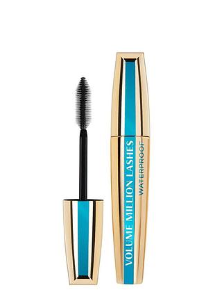 Туш для вій водостійка l'oreal paris volume million lashes waterproof