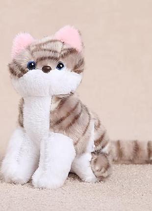 М'яка іграшка «маленьке сіре смугасте кошеня» 14см