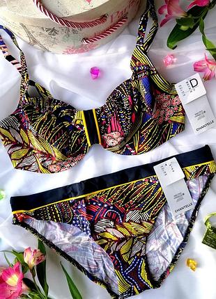 Роздільний купальник на великі груди на кісточках chantelle ethnic 80d/m, 75e/s