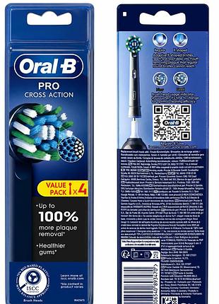 Насадка для зубной щетки oral-b eb50bk cross action black 4шт