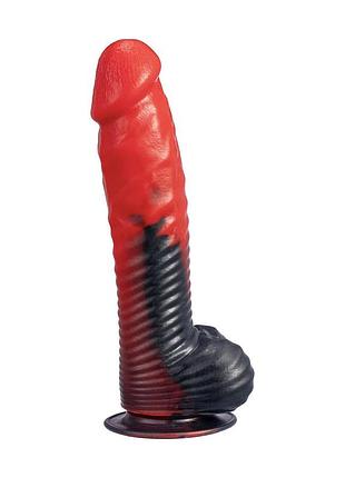Фалоїмітатор реалістичний silexd fantasy liquid silicone devil 8in red 6