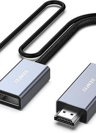 Адаптер benfei hdmi-displayport, источник hdmi-displayport для монитора, совместимый с видеокартой пк, ноутбуком, ps5, xbox one (360),