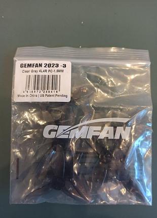 Пропеллеры трехлопастные gemfan 2023-3, серые, pc-1,5 (4l, 4r)