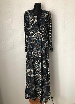 Эффектное яркое длинное платье в пол от h&m, размер 34, укр 42-44