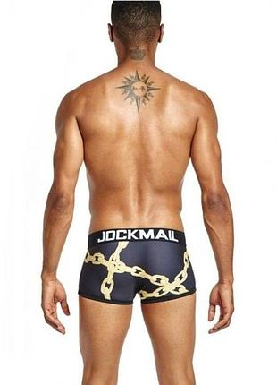 Стильные черные боксеры с рисунком jockmail 2