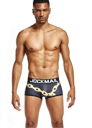 Стильные черные боксеры с рисунком jockmail 3
