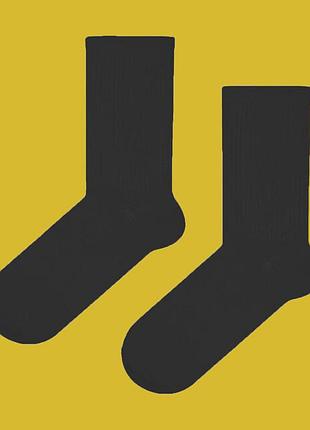 Шкарпетки однотонні sox з високою резинкою. колір: чорний