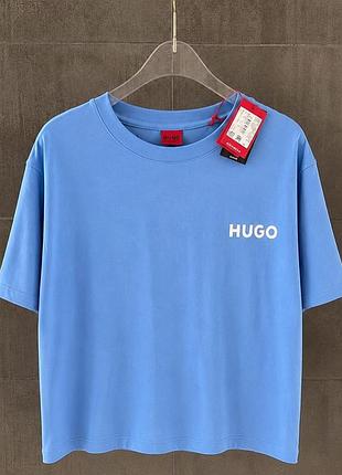 Hugo оригінал футболка блакитного кольору