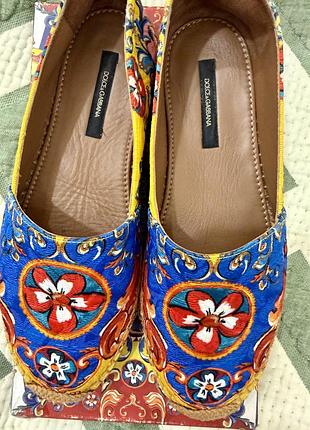 Шкіряні еспадрільї dolce & gabbana iconic,оброблені шовком