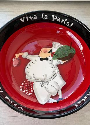 Керамическое блюдо-болул «viva la pasta» от certified international
