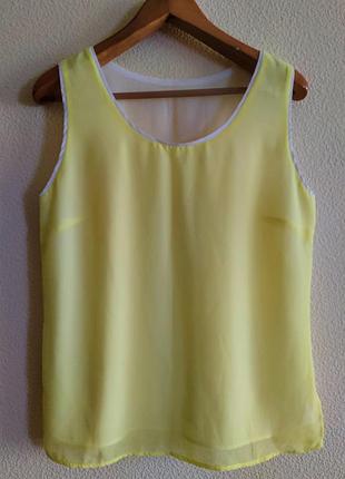 Блуза шифонова без рукавів розмір 48-50/l-xl/40