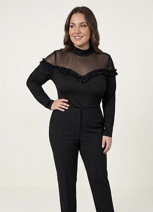 Жіночий лонгслів plus size ✨ розмір xххl