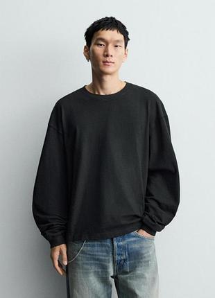 Лонгслів zara 19523 black xl