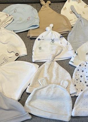 Царапкі, шапки, одяг на  0-3-6 місяців