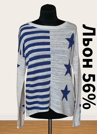 Тонкий лляний светр tommy hilfiger (оригінал)