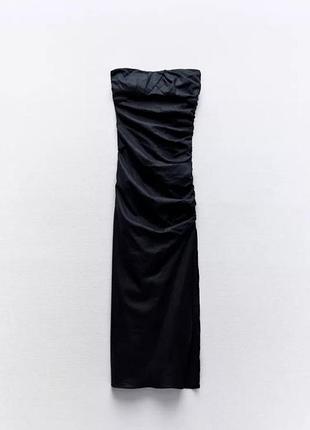Льняное платье - бандо от бренда zara
