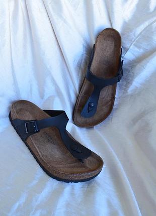 В'єтнамки birkenstock gizeh чорні 40 розміру на устілку 26 см