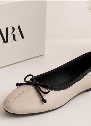 Шкіряні балетки zara 37 розмір.