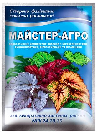 Удобрение мастер-агро для декоративно-лиственных растений 25 г
