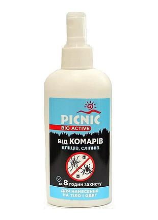 Спрей picnic bio active от комаров, клещей, слепней, 100 мл