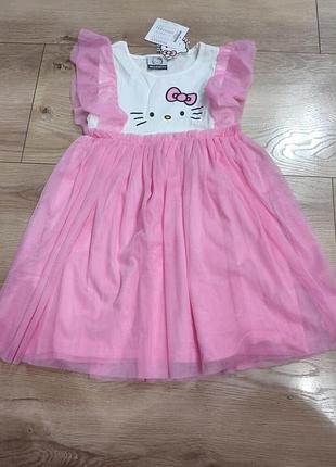 Нарядное платье 122р hello kitty