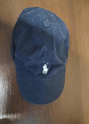 Темно-синяя хлопковая бейсболка polo ralph lauren 4-7 лет детская