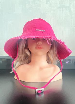 Рожева панама jacquemus le bob artichaut bucket hat