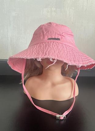 Рожева панама jacquemus le bob artichaut bucket hat