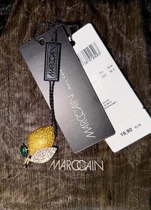 Оригінал! брошка брендова marc cain лимон 🍋. нова, з бірками, преміум аксесуар, 3.5 х 2.5 см, німеччина 🇩🇪