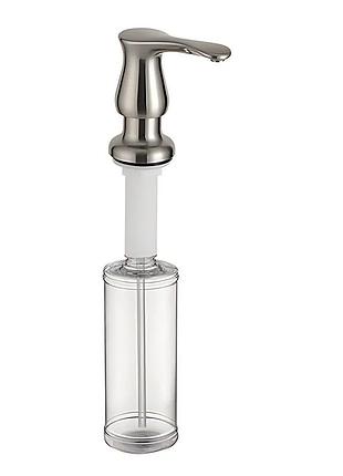 Дозатор для моющего средства врезной zerix dis-02 ss color 300 мл (цвет нерж.стали) (zx5967)