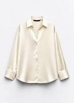 Сатинова атласна блуза zara