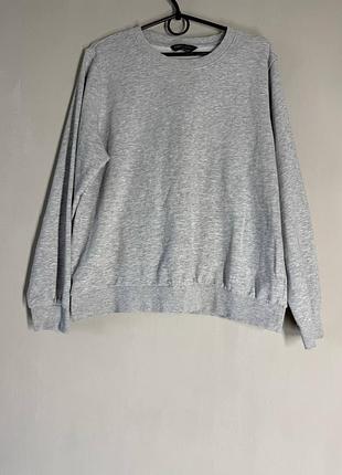 Базовый серый свитшот m&amp;s collection в меланжевом оттенке, размер u9 16 / eur 44